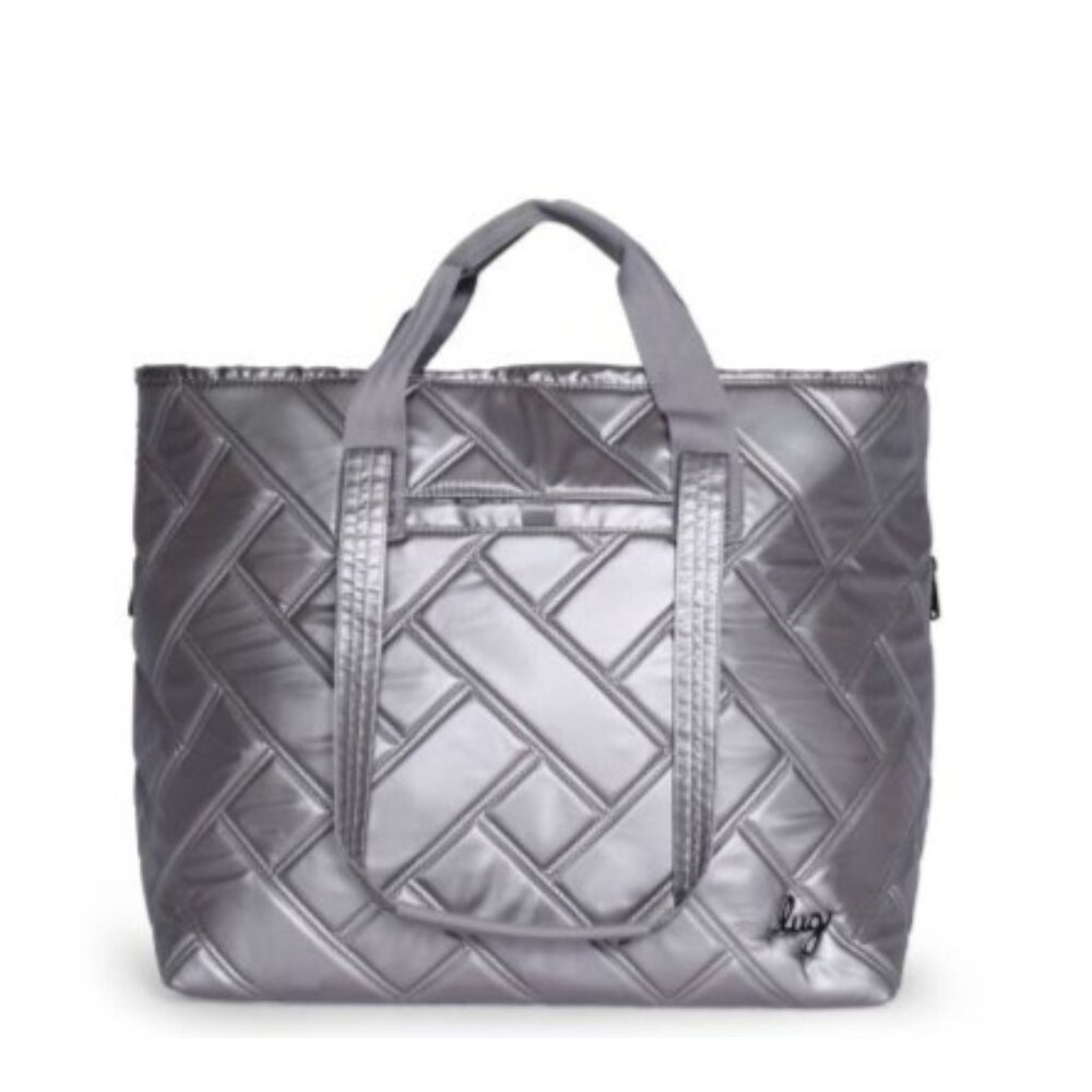 Lug Ferry XL Tote Bag - Metallic Pearl, Expandable, Waterproof Travel Carry-All